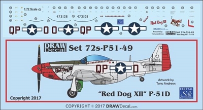 1:72 N.A. P-51D Mustang  "Red Dog XII"