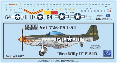 1:72 N.A. P-51D Mustang  "Wee Willy II"