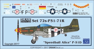 1:72 N.A. P-51D Mustang "Speedball Alice" (Race cs)