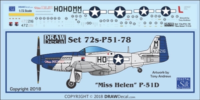 1:72 N.A. P-51D Mustang "Miss Helen"