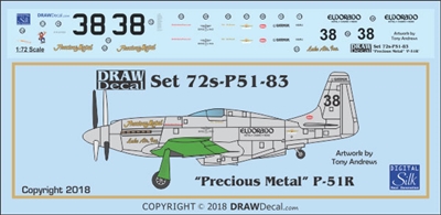 1:72 N.A. P-51XR Mustang "Precious Metal"