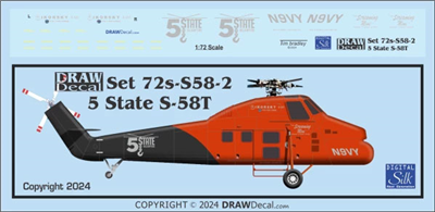1:72 5 State Helicopters Sikorsky S.58T 'The Screaming Mimi'