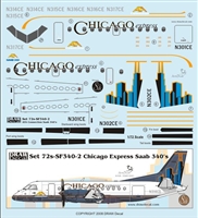 1:72 ATA Chicago Express Saab 340