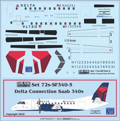 1:72 Delta Connection Saab 340