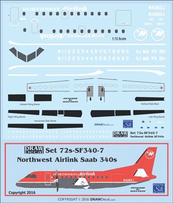 1:72 Northwest Airlink Saab 340B