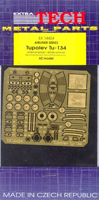 1:144 Etch Brass Details, Tupolev 134 (AZ Models)