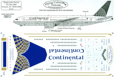 1:200 Continental Airlines Boeing 777-200 *Sold Out*