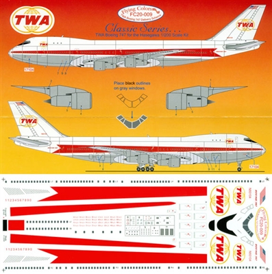 1:200 Trans World Airlines 'Twin Globes' Boeing 747-133