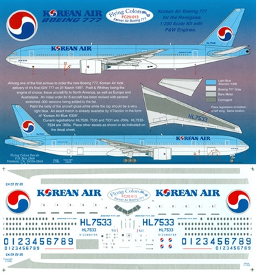 1:200 Korean Airlines Boeing 777-200/-300