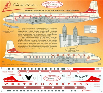 1:144 Western Airlines Douglas DC-6