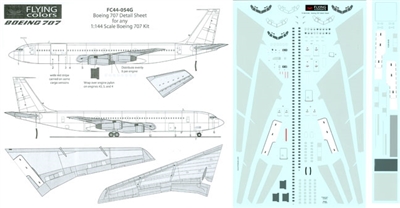 1:144 Boeing 707 Details, Grey Inspar Panels