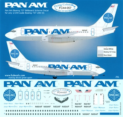 1:144 Pan Am ('billboard' cs) Boeing 737-200