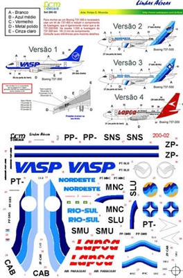 1:200 Saeta, VASP, Rio Sul Boeing 737
