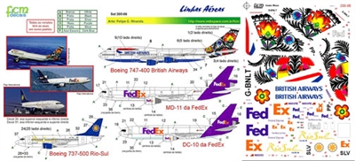 1:200 BA Koguty Lowickie 747, Rio Sul 737 *Sold Out*