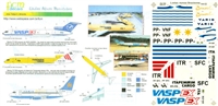 1:144 VaspEx, Itapemirim B.727, Varig B.737