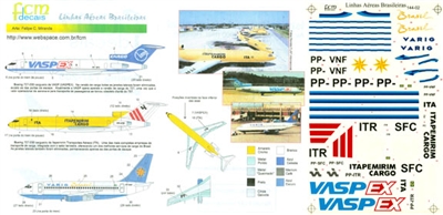 1:144 VaspEx, Itapemirim B.727, Varig B.737