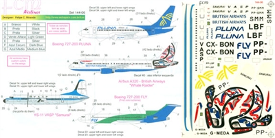 1:144 British Airways A.320, FLY Boeing 727