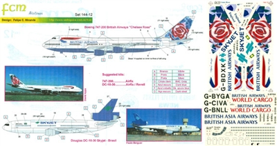 1:144 BA 'Chelsea Rose' Boeing 747, Skyjet DC10