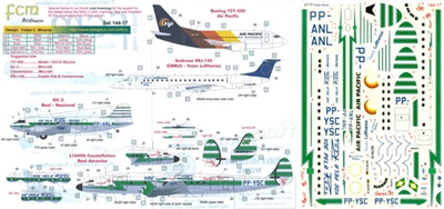 1:144 REAL Aerovias L.1049H, DC-3, Air Pacific B.737-300