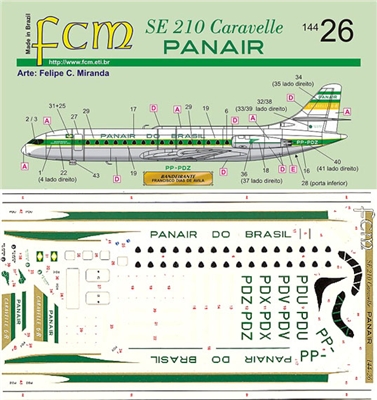 1:144 Panair do Brasil Se.210 Caravelle *Sold Out*