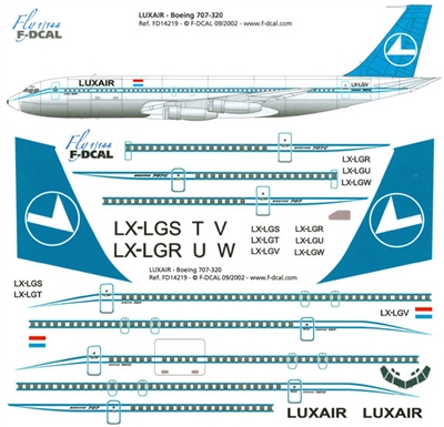 1:144 Luxair Boeing 707-320