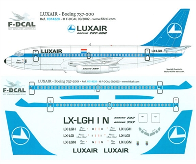 1:144 Luxair Boeing 737-200