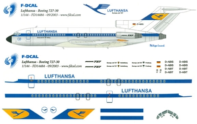 1:144 Lufthansa Boeing 727-30