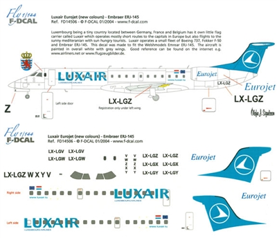 1:144 Luxair Embraer 145