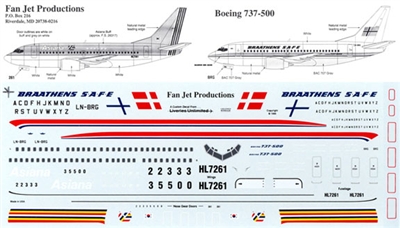 1:200 Braathens SAFE / Asiana Boeing 737-500