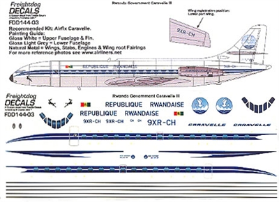 1:144 Rwanda Government Se.210 Caravelle *Sold Out*