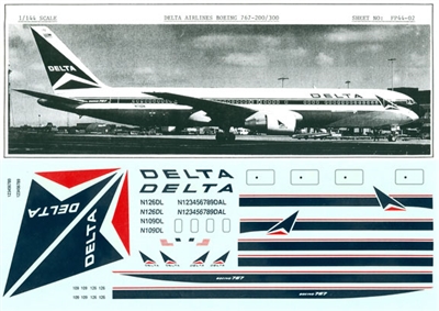 1:144 Delta Airlines Boeing 767-200 / -300
