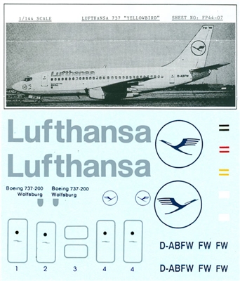 1:144 Lufthansa (yellowbird) Boeing 737-200