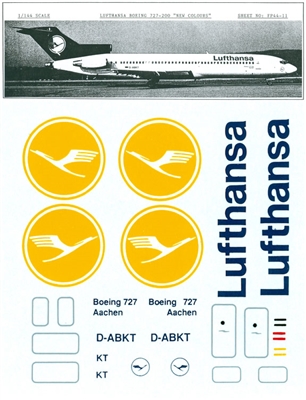 1:144 Lufthansa Boeing 727-200