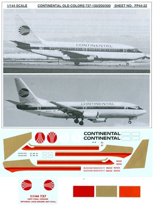 1:144 Continental Airlines Boeing 737-200 / -300