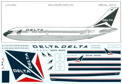1:144 Delta Airlines Airbus A.310-300