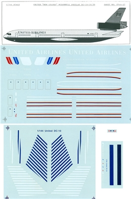 1:144 United Airlines McDD DC-10-10 / -30