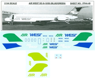 1:144 Air West (Blue & Green) Douglas DC-9-30