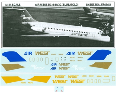 1:144 Air West (Blue & Gold) Douglas DC-9-30