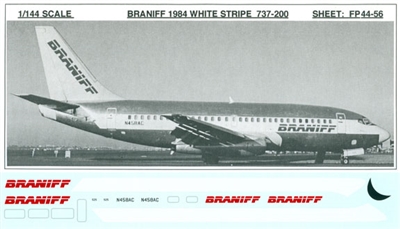 1:144 Braniff (white stripe) Boeing 737-200