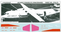 1:144 Air West (pink/red cs) Fokker F.27