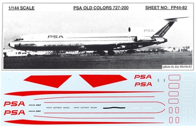 1:144 Pacific Southwest Airlines Boeing 727-200