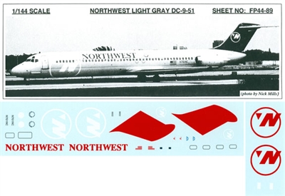 1:144 Northwest (Light Grey Experimental cs) Douglas DC-9-51
