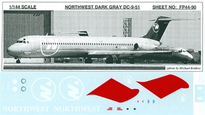 1:144 Northwest (Dark Grey Experimental cs) DC-9-51