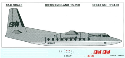 1:144 British Midland Fokker F.27