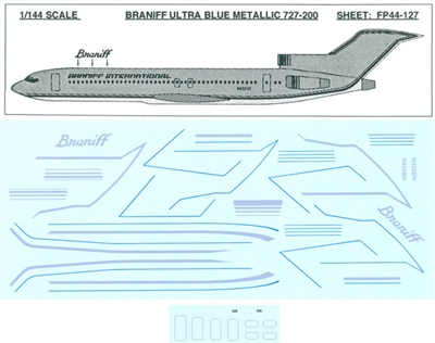 1:144 Braniff 'Metallic Blue' Boeing 727-200
