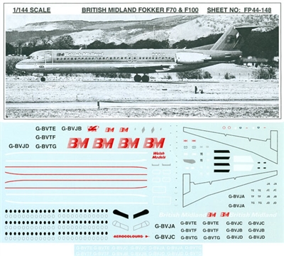 1:144 British Midland Fokker 70 / 100