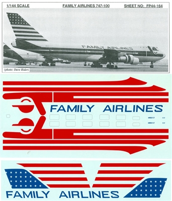 1:144 Family Airlines Boeing 747-100
