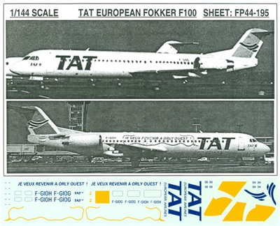 1:144 TAT France Fokker 100