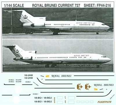 1:144 Royal Brunei Boeing 727-200