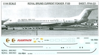 1:144 Royal Brunei Fokker 100